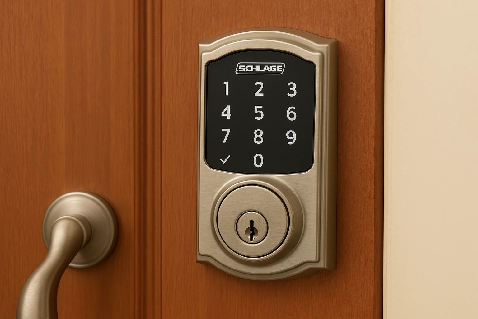 2. Schlage Connect Z-Wave deadbolt BE469ZP