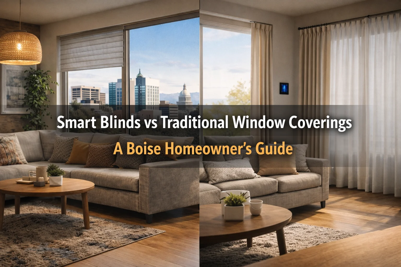 Smart Blinds vs Traditional Window Coverings: What Boise Homeowners Should Know